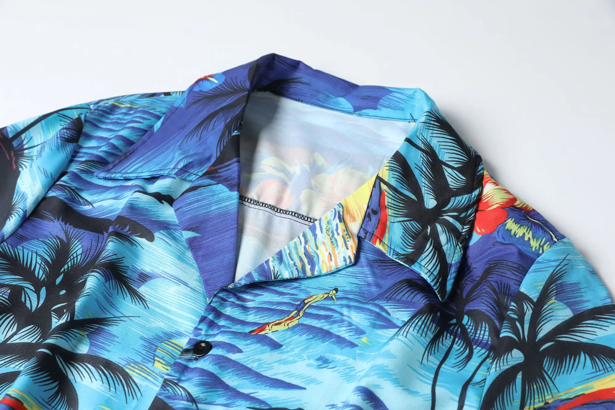 2023 Summer Beach Style Loose Shirt Hawaii Casual Suit Men's Printed 2 Piece Set