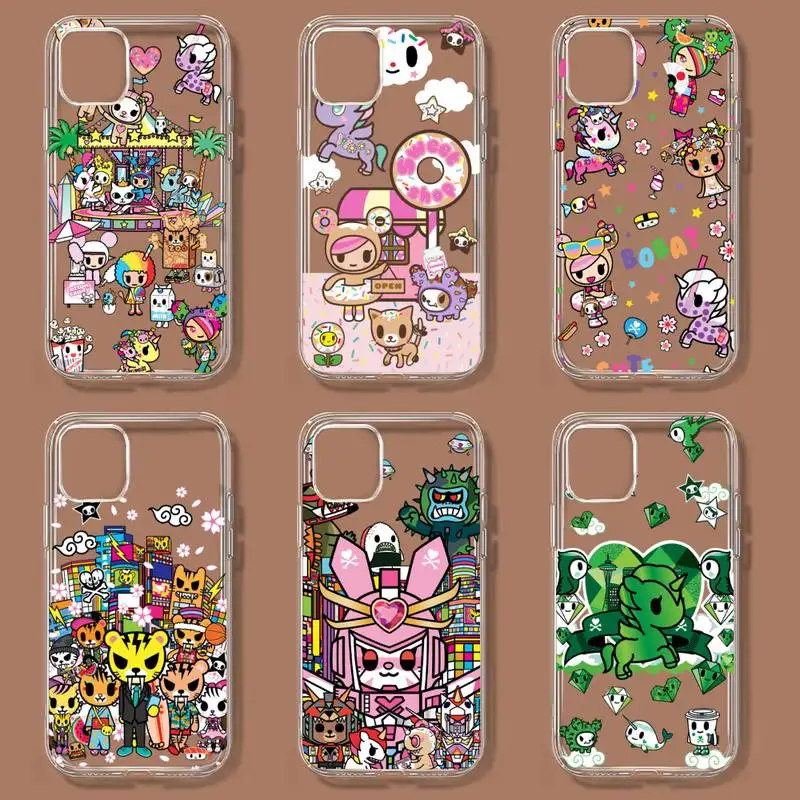 

Japan Tokidokis Unicorn Phone Case For iPhone 11 12 Mini 13 14 Pro XS Max X 8 7 6s Plus 5 SE XR Transparent Shell