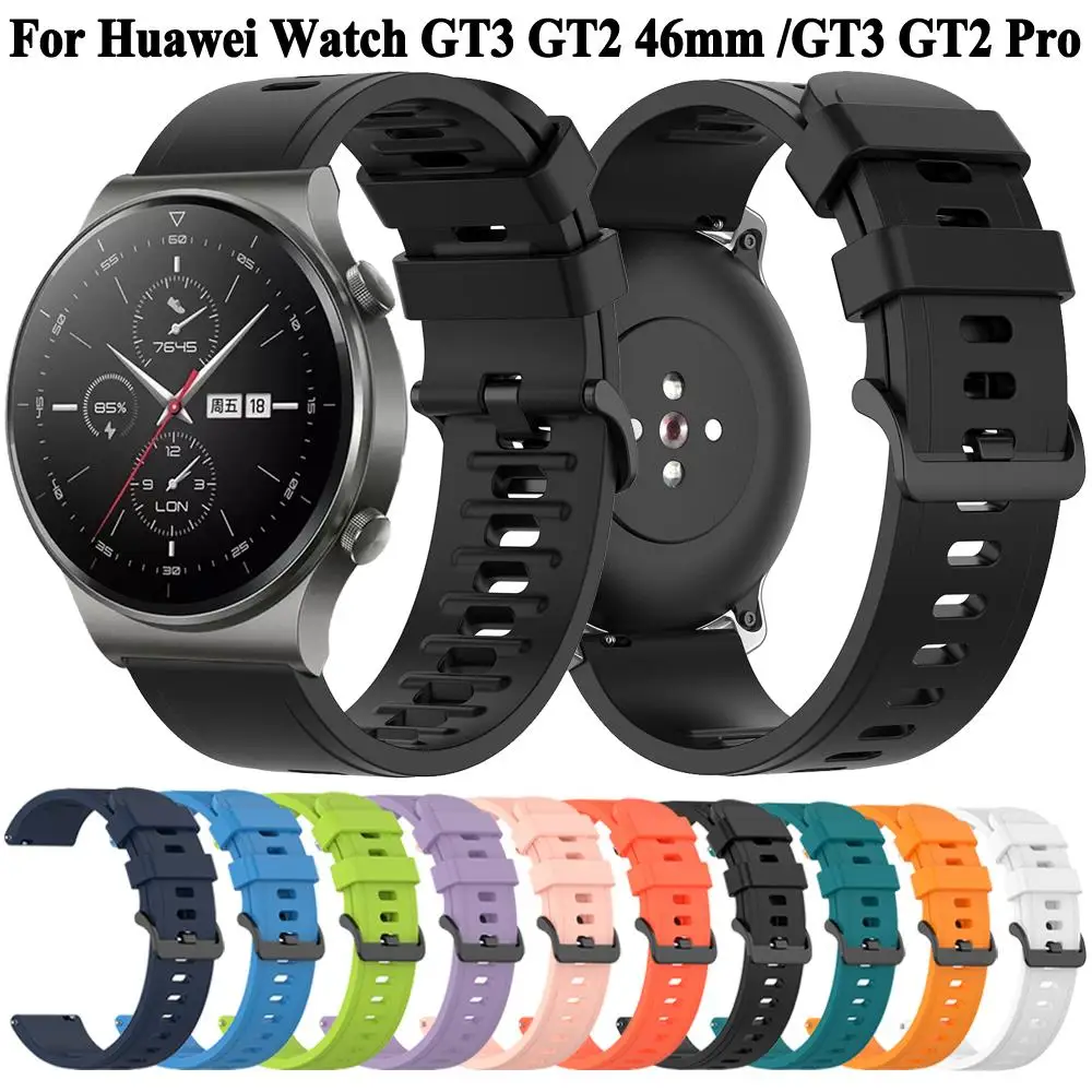 

Replacement 22mm Silicone Smartwatch Band Belt For Huawei Watch GT3 46mm Wrist Strap GT2 GT 3 Pro 46mm Runner Watchband Bracelet