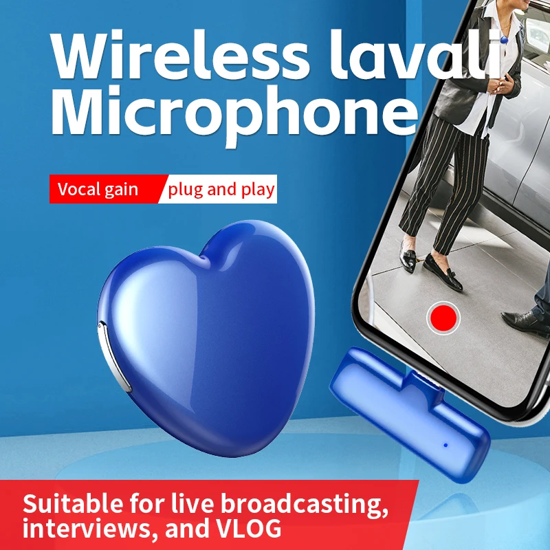 

Wireless Lavalier Microphone Studio Gaming For IPhone Type-C PC Computer Professional Broadcast Audio Mic Condenser Microphone