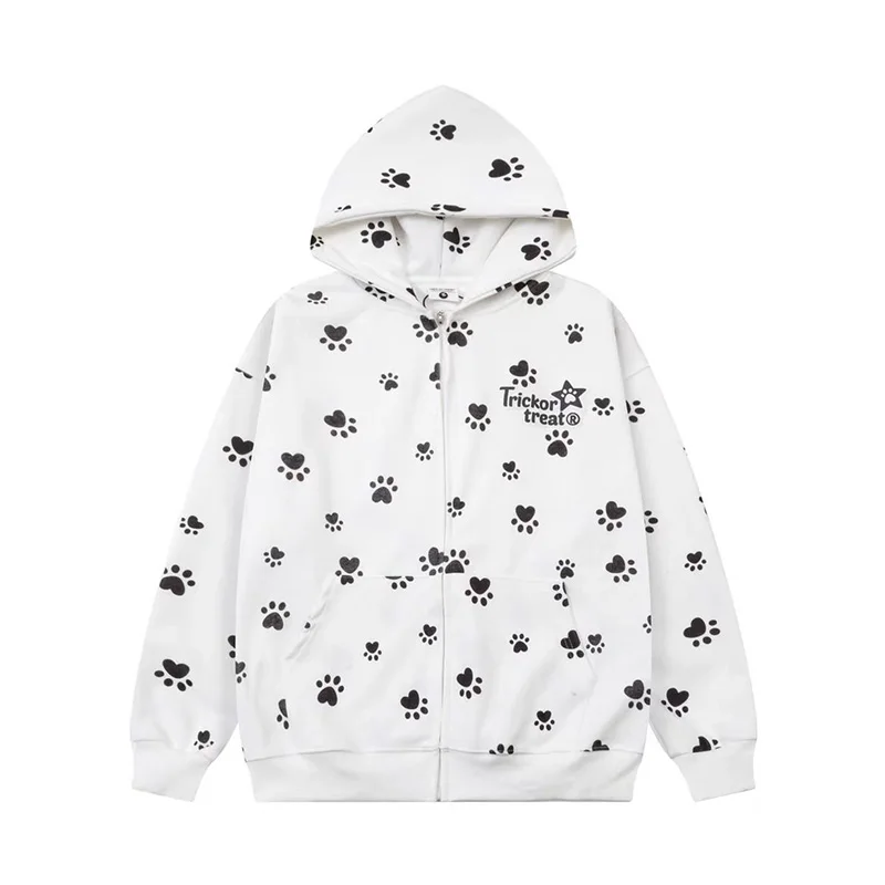 Милая толстовка с капюшоном Hello Kitty Yk2 Kawaii Anime KT принтом свободная винтажная милая