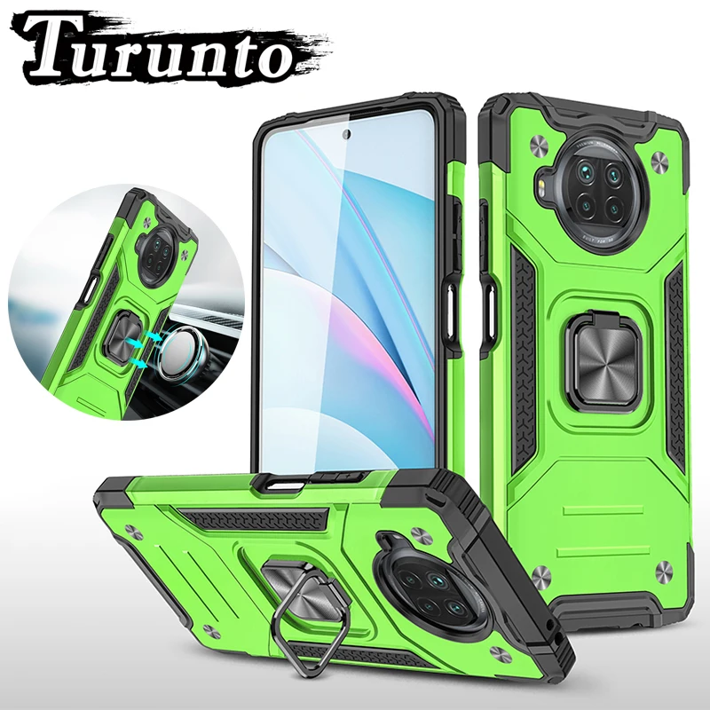 

Shockproof Armor Phone Case For Xiaomi 11T Pro 11X 10 Ultra 10T Lite Car Holder with Ring Protection Cover For Mi Note10 Pro K40