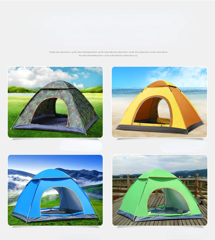 

2 Persons Camping Tent Single Layer Beach Tent Outdoor Travel Windproof Waterproof Awning Tent Summer Tent with Bag RU Stock