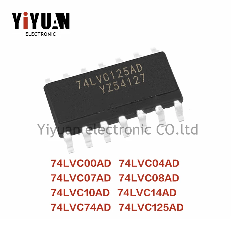 10 шт. Новый логический чип 74LVC00AD 74LVC04AD 74LVC07AD 74LVC08AD 74LVC10AD 74LVC14AD 74LVC74AD 74LVC125AD SOP