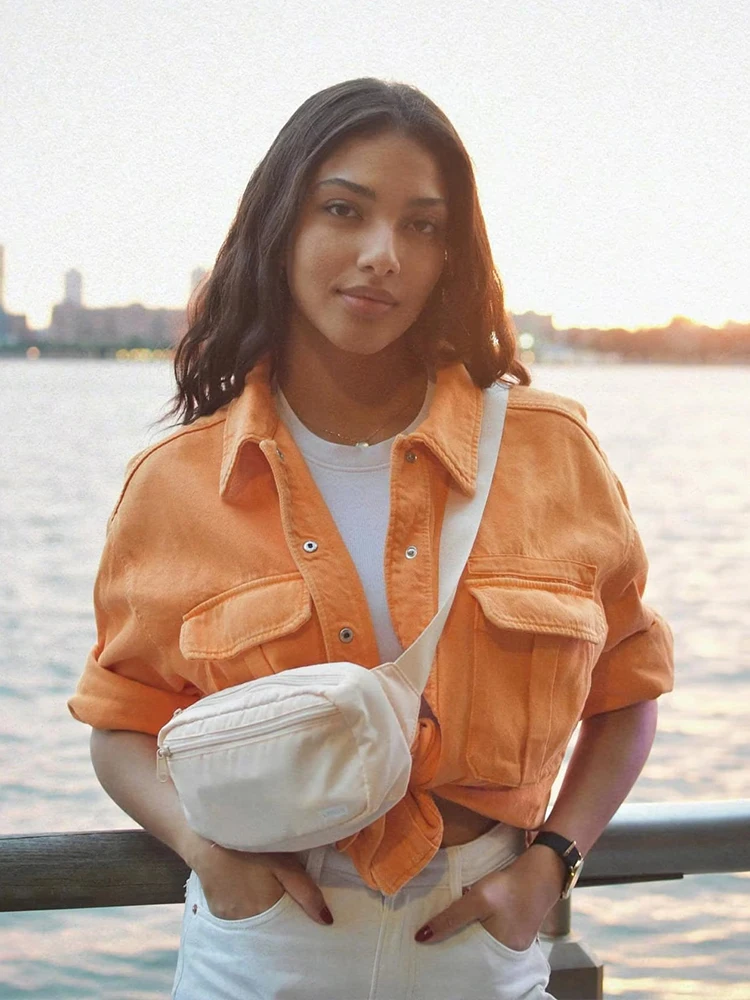 Streetwear Pockets Loose Solid Female Chic Outwear