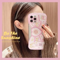 sailor moon pink stand bow tie for iphone 13 12 11 pro max xr xs max x 7 8 plus cute cell phone shell