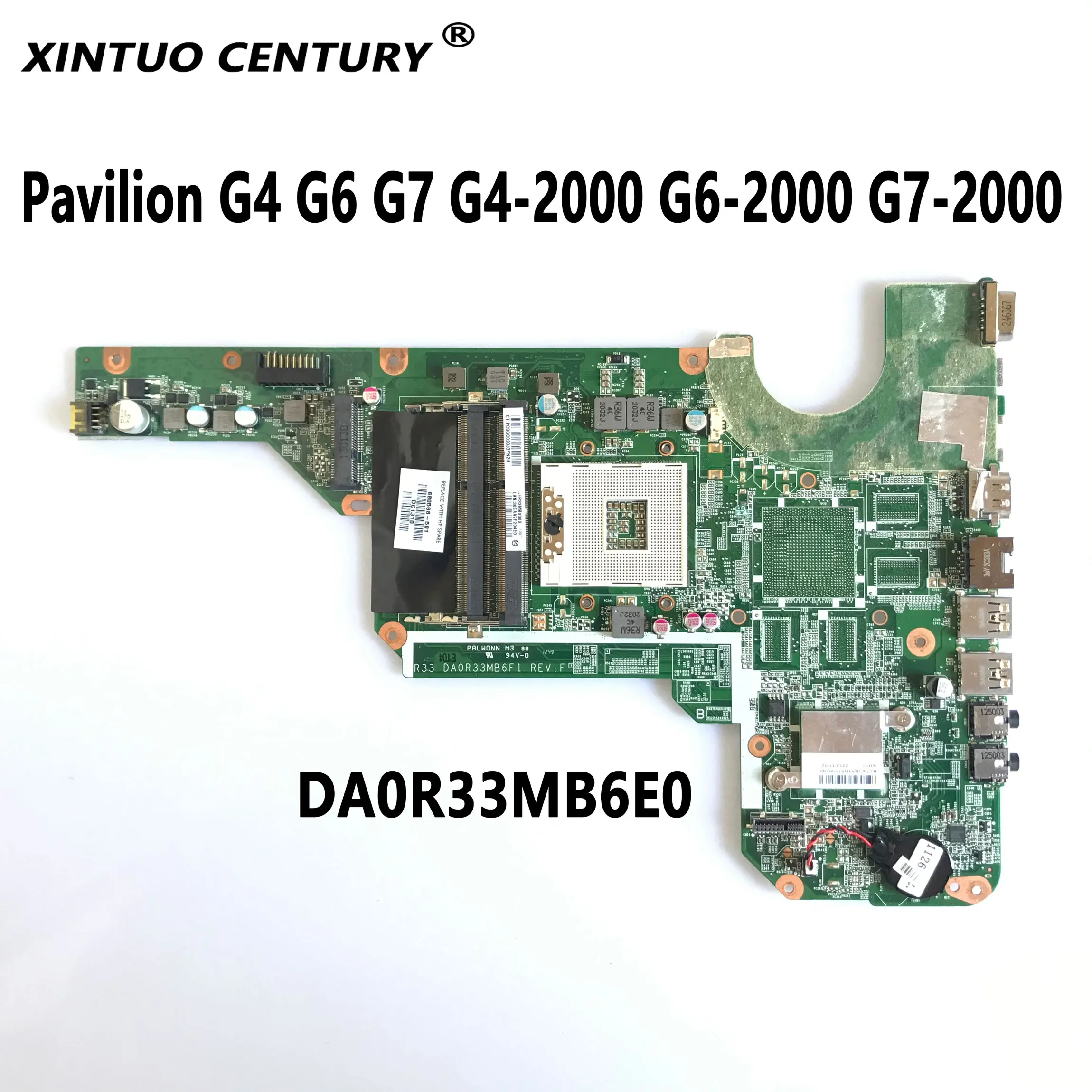 

680568-001 680568-501 PC Motherboard for HP Pavilion G4 G6 G7 G4-2000 G6-2000 G7-2000 Laptop Motherboard DA0R33MB6E0 100% Tested