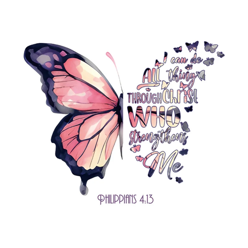 

Motivational English Butterfly Sticker Living Room Bedroom Wall Corridor Porch Background Decor Self-adhesive Sticker Waterproof