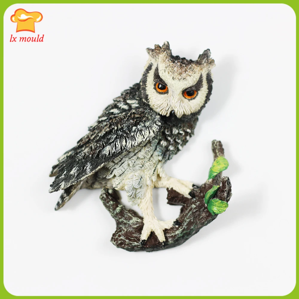 

Owls Dead Leaves Silicone Fondant Cake Topper Mold Forest Wildlife Owl Mould Chocolate Candy Baking