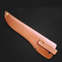 hot 24cm knife sheath leather cover with waist belt buckle pocket multi function tool knife bag kitchen accessories wholesale