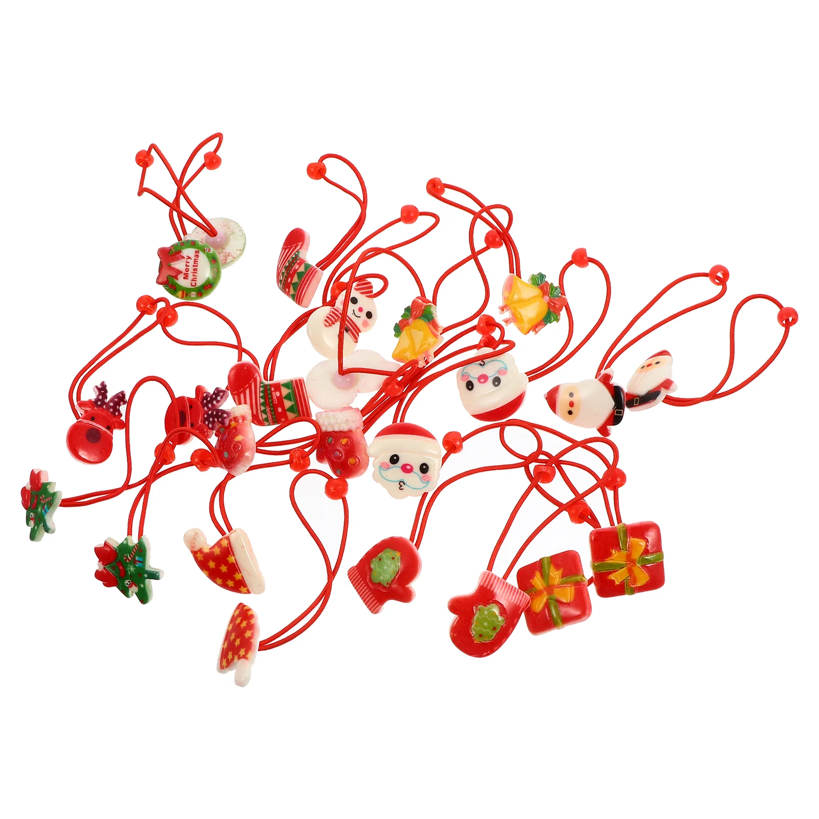 

Hair Christmas Ropes Ties Ponytail Holder Elastic Tieaccessories Bands Babygirls