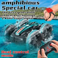 2022 new high tech 2 4g 4wd radio controlled car amphibious stunt rc car double sided flip driving childrens electric toys boy