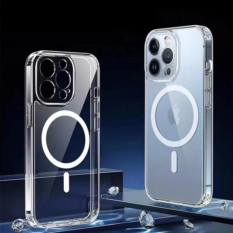 Магнитный прозрачный защитный чехол For Magsafe Magnetic для на айфона iPhone 13 12 11 Pro Max Mini