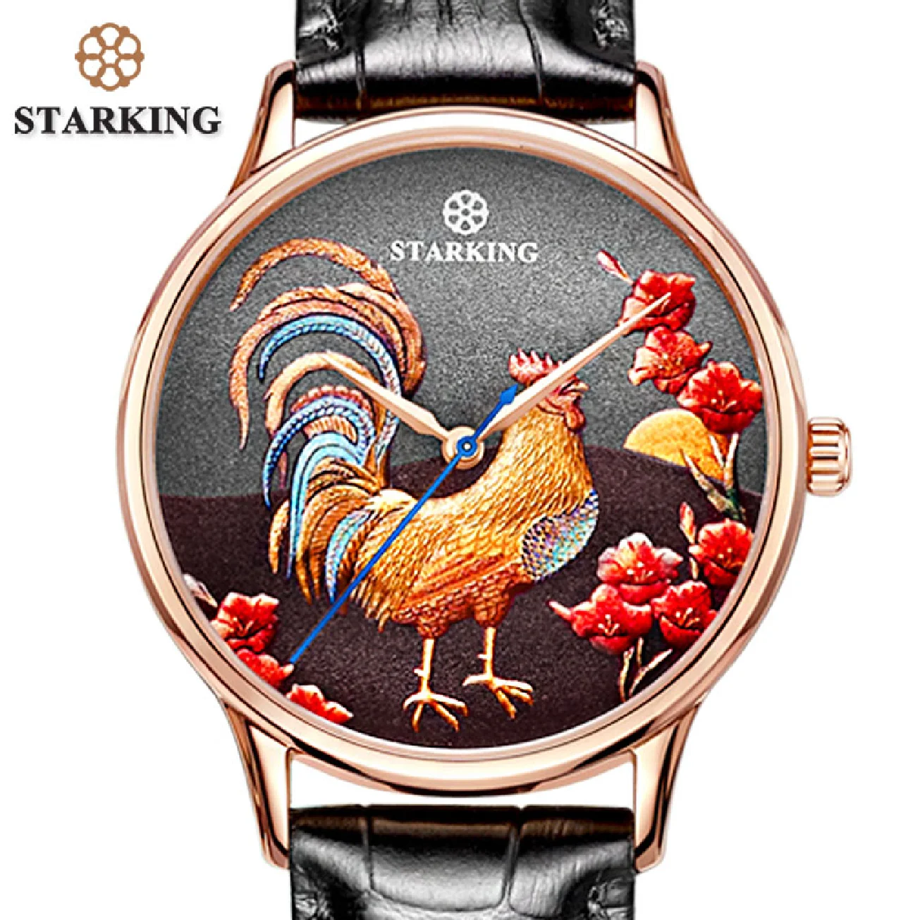 

STARKING Luxury Brand Men Watches The Year Of Rooster Limited Edition Watch Men Fashion Automatic Male Clock 5ATM Uhren