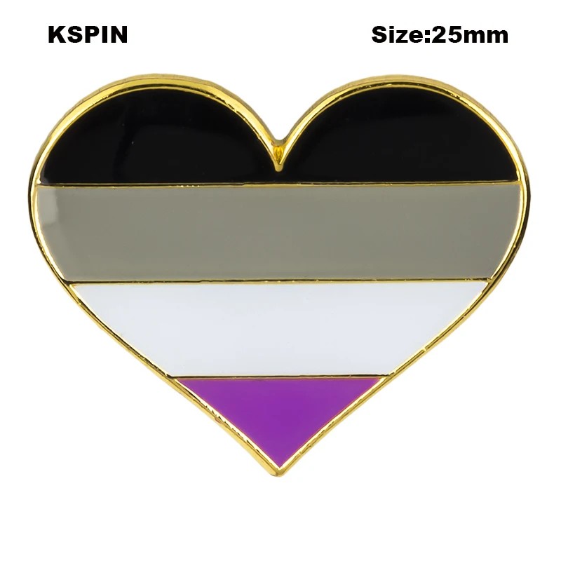 LGBT Rainbow homosexual Lipstick Kiss lip Lesbian Pride Flag Pride heart shaped flag lapel pin badge pin  Brooch Icons XY0633 images - 6