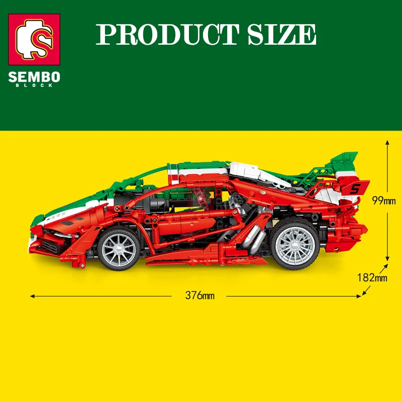 Конструктор SEMBO RC супер автомобиль с дистанционным управлением гоночный