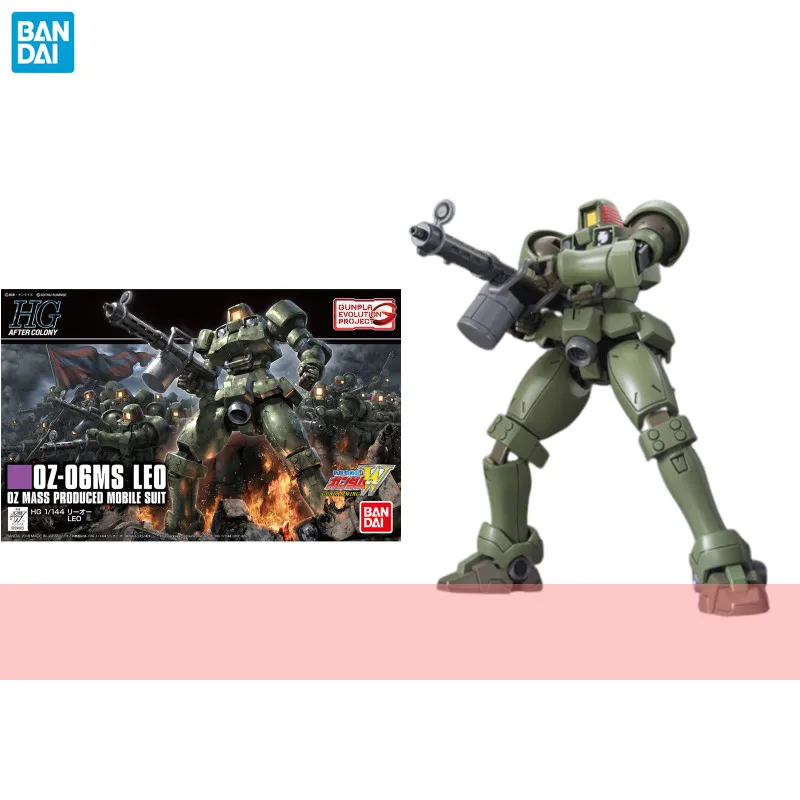 Bandai оригинальная модель набора Gundam, аниме HGUC 1/144 OZ-06MS Leo, фигурка в сборе, коллекционные игрушки, подарки для детей