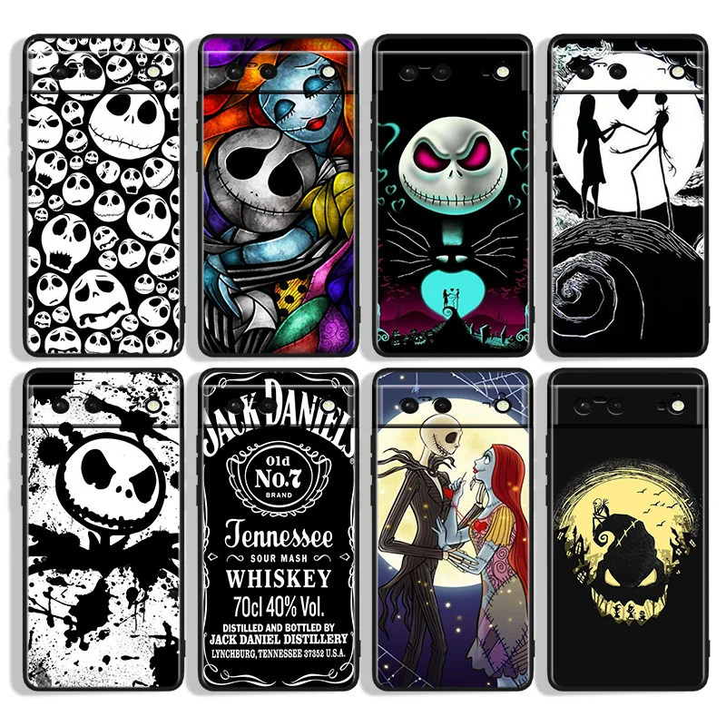 

Nightmare Christmas Jack Shockproof Cover for Google Pixel 5 4 4A XL 5G Black Phone Case Shell Soft Fundas Coque Capa