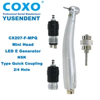 coxo dental led high speed air turbine self power mini head 24 hole cx207 f mpq handpiece nsk type coupling qd j b2 m4