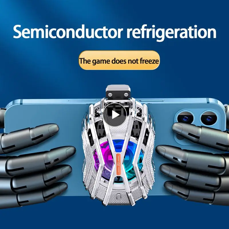 

Portable Intelligent Temperature Control Fan Cooling Mobile Phone Cool Heat Sink Semiconductor Refrigeration Game Cooler