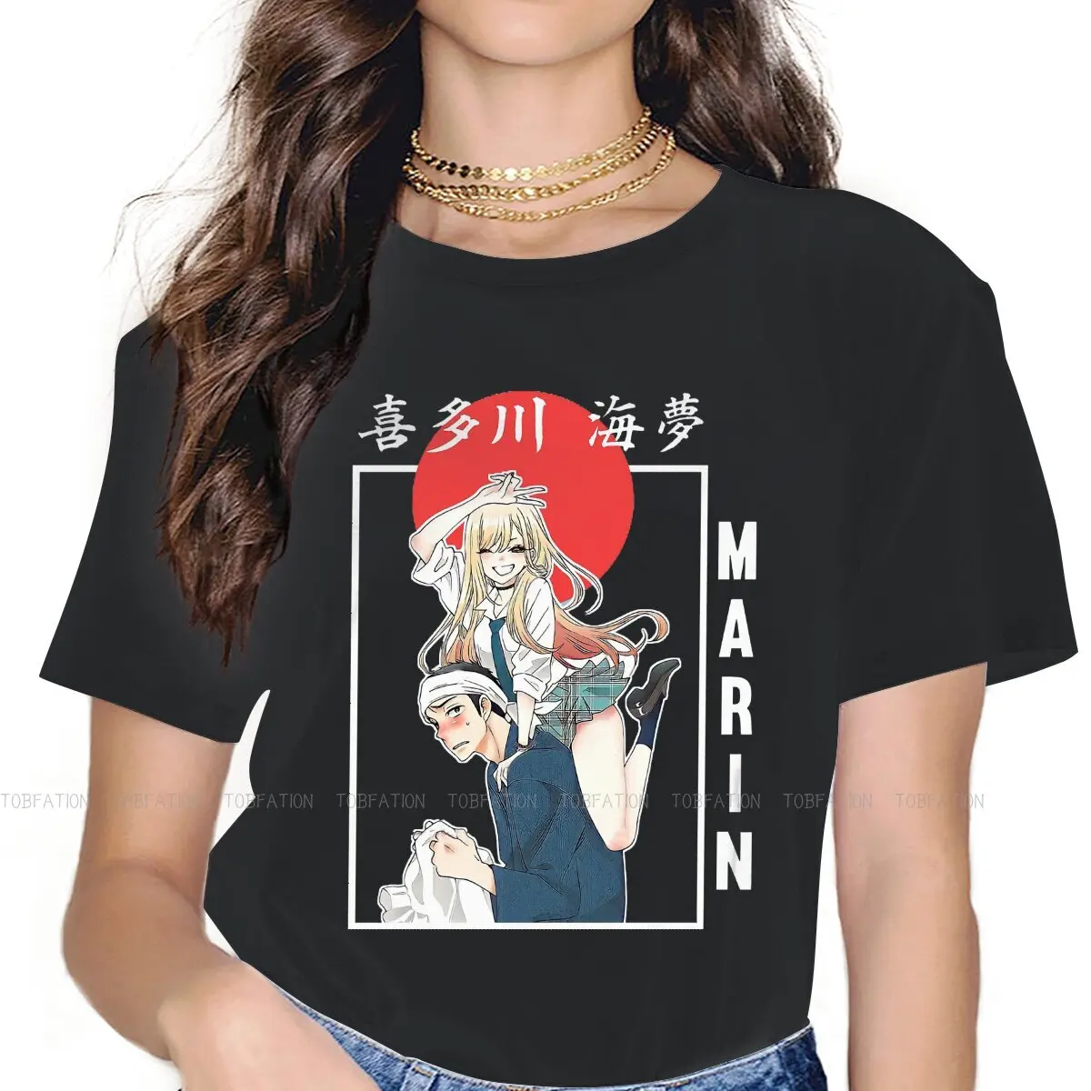 

Marin Kitagawa Friends Women Clothing My Dress-Up Darling Gojo Wakana Anime Graphic Print Female Tshirts Vintage Alternative