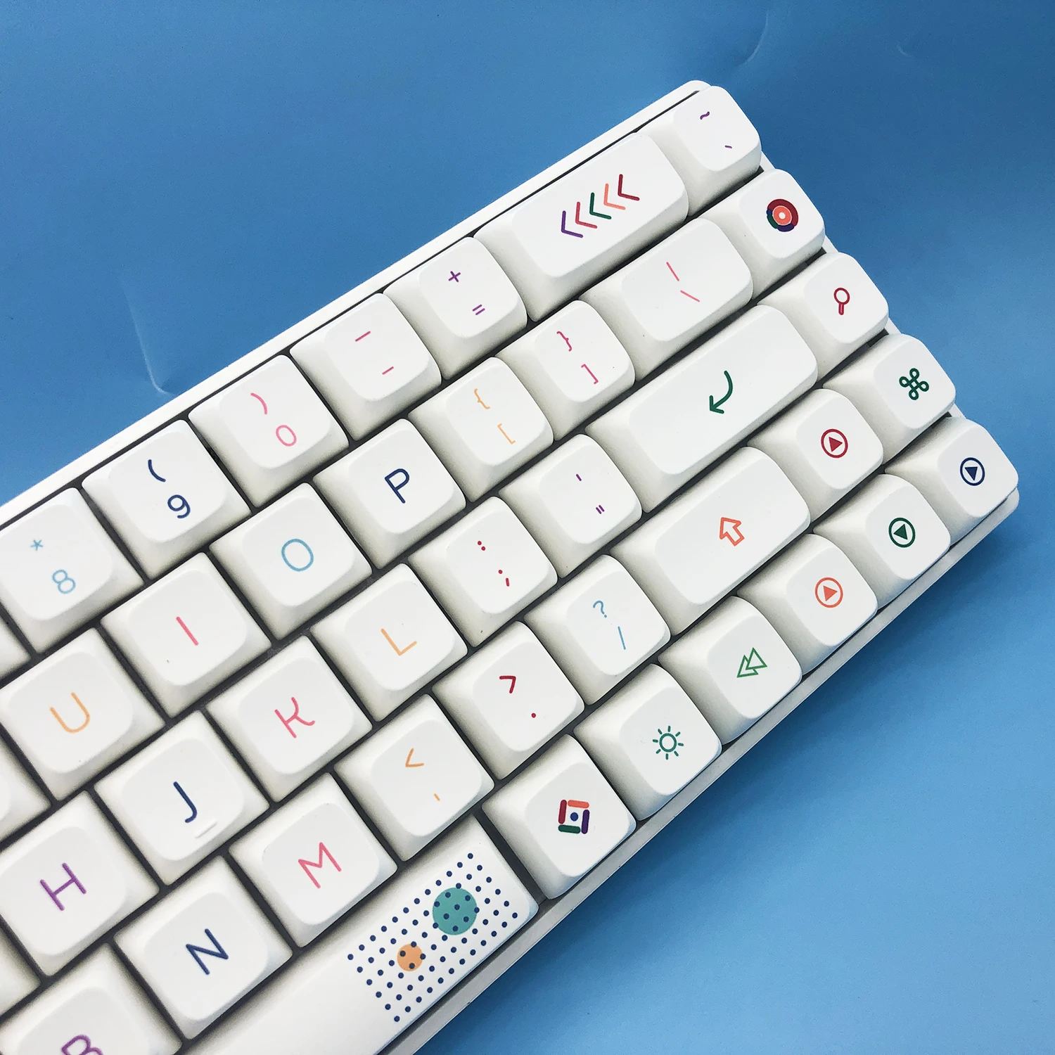

Neon 127 Key Set PBT XDA Profile English Personalized Minimalist Keycaps for Cherry MX Switch Gaming DIY Mechanical Keyboard