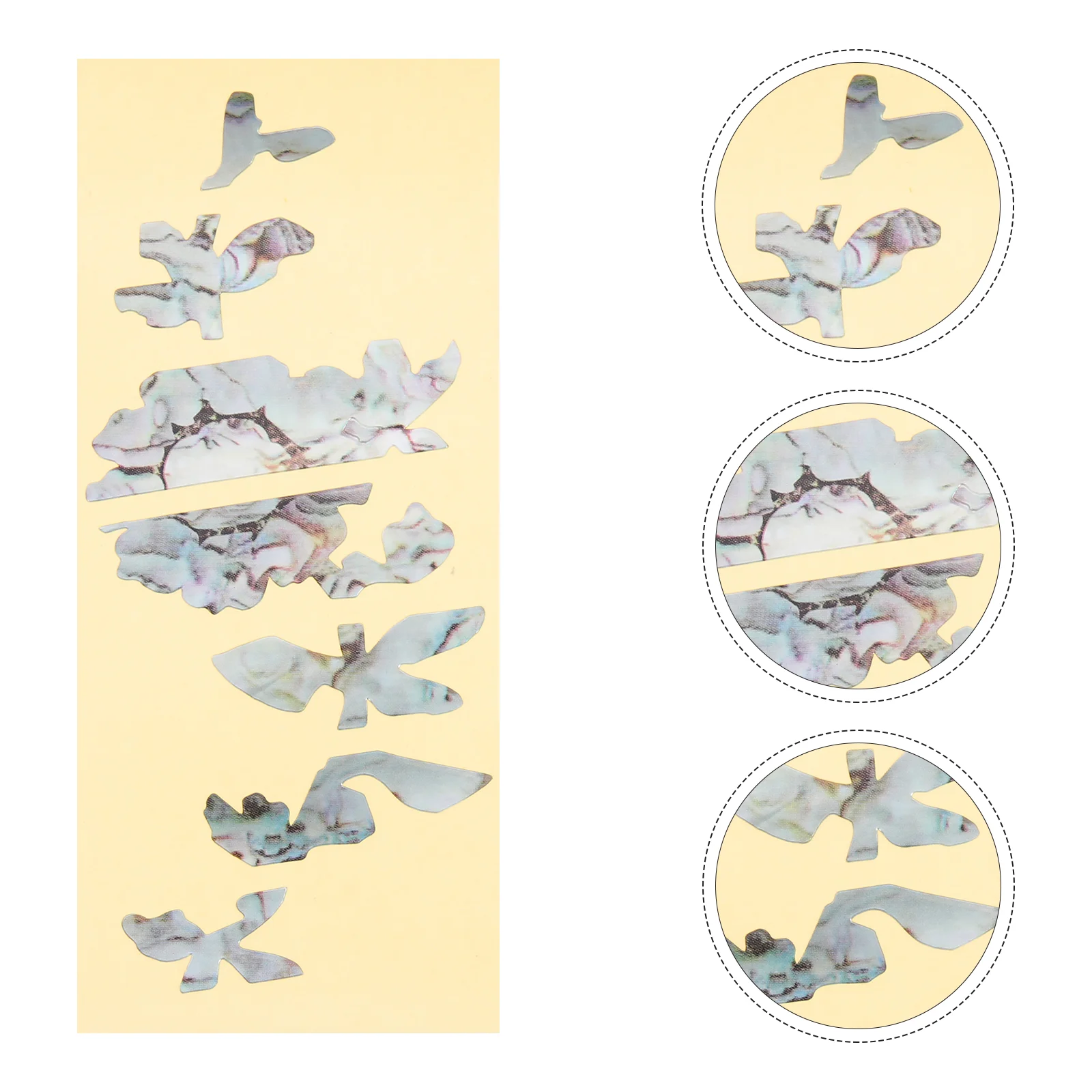 

1 Sheet of Guitar Stickers Musical Instrument Decals Guitar Fingerboard Inlay Decals