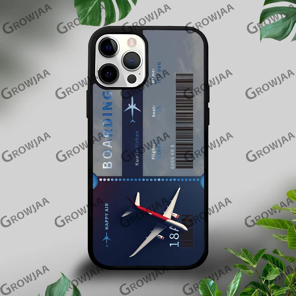 Travel-nspired Airplane Route Phone Case For iPhone 16 15 14 13 12 11 Pro Xs Max Mini Plus Celulares Hard Funda
