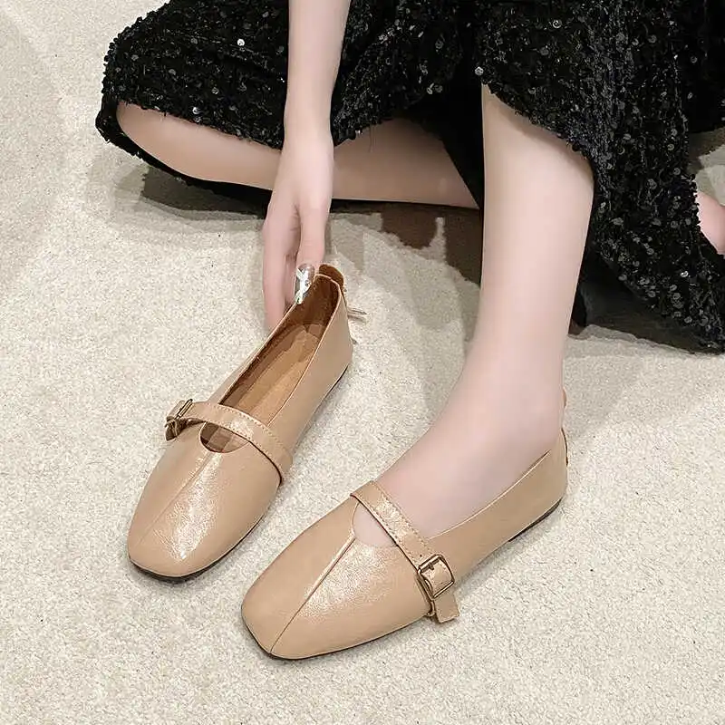 Туфли-лодочки женские универсальные Мягкие Мокасины с квадратным носком