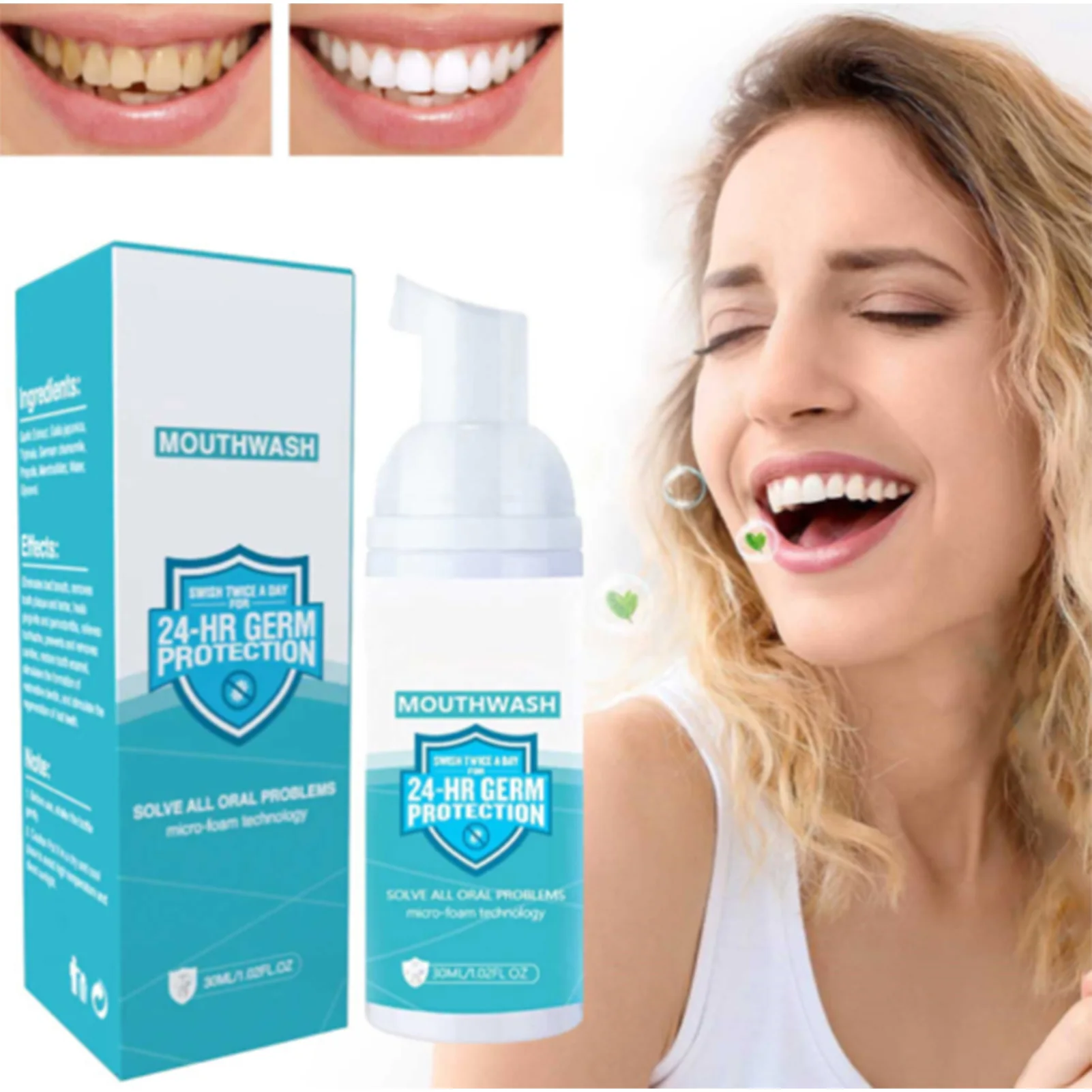 

Зубная паста White для отбеливания зубов, натуральная пена для ухода за зубами и гигиены полости рта, мусс для чувствительной гигиены полости рта