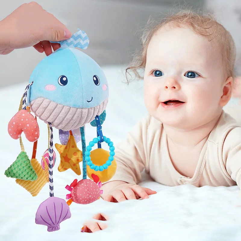

Baby Rattles Crib Toys Montessori Sensory Baby Toy Development Fidget Toy Pull String Educational Toys For Babies 1 2 3 Years