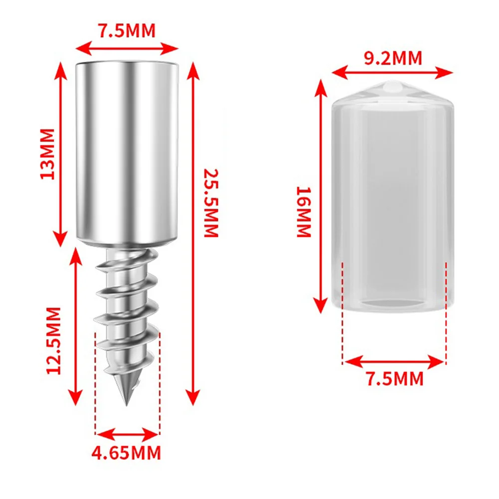 

High Quality Bookcases Glass Laminates Self-tapping Screws Drag 25.5*7.5mm Beautiful Cold Rolled Steel Dust-proof