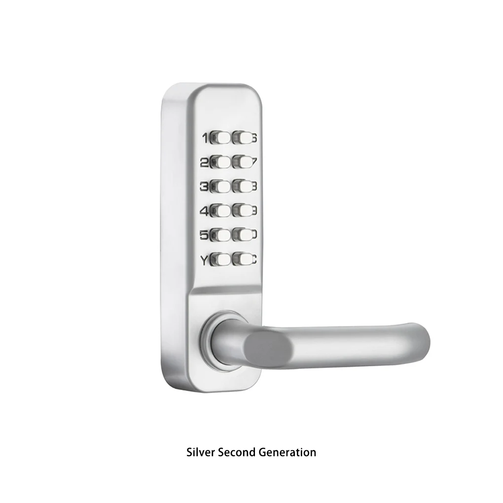 

Keyless Mechanical Digital Door Lock with Keypad Code Password Battery-Free Outdoor Indoor For Garden Gate Fence