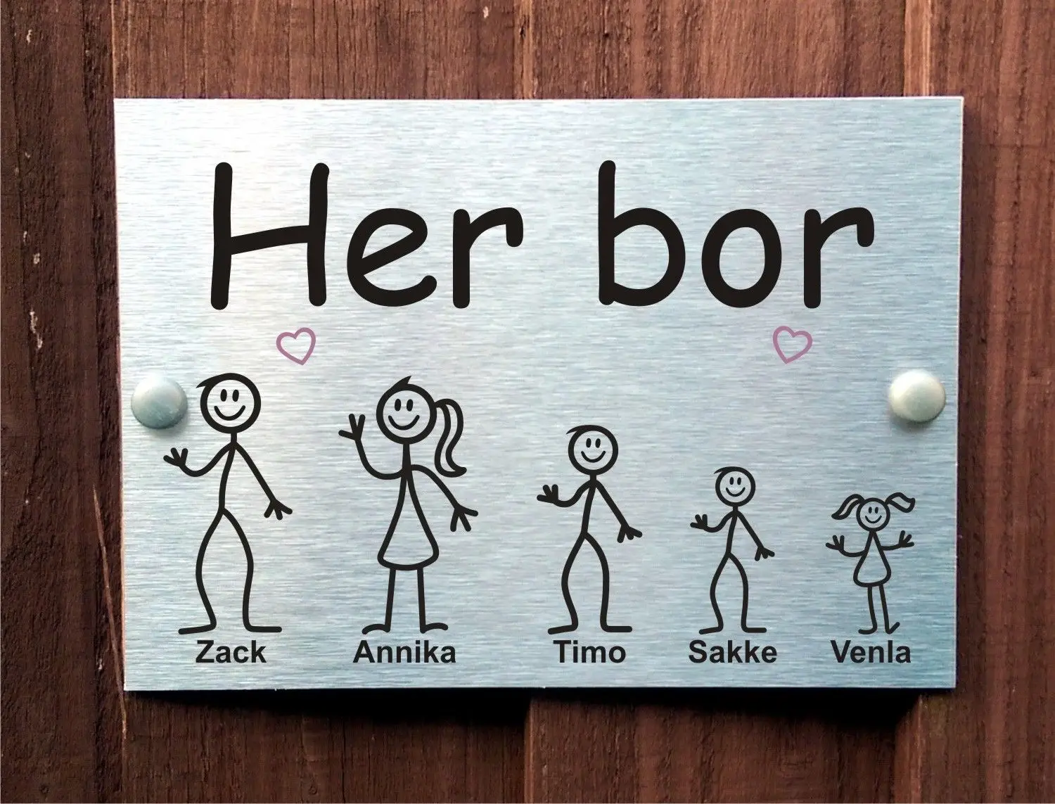 

Customize Norwegian Wendy House Plaque Personalised Stick Family Name Or Number Door Sign