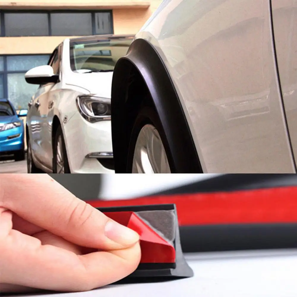

Hot Sales!!! 2Pcs 2cmx1.5m Universal Car Wheel Tire Eyebrow Fender Strip Protector Mudguard