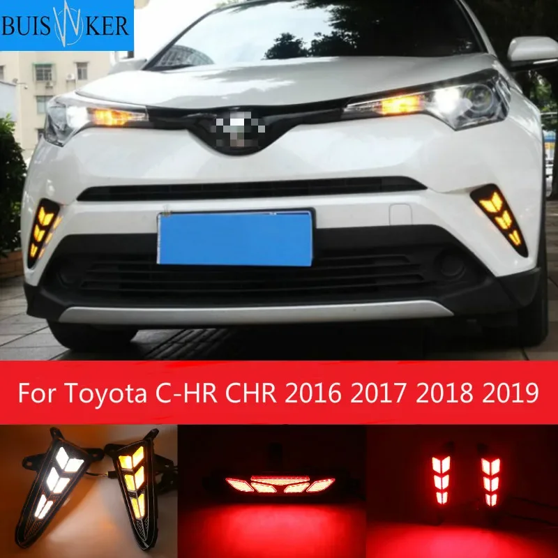 LED DRL do Toyoty C-HR CHR 2016 2017 2018 2019 światło jazdy dziennej tylny zderzak przeciwmgielne hamowania ostrzegawcze