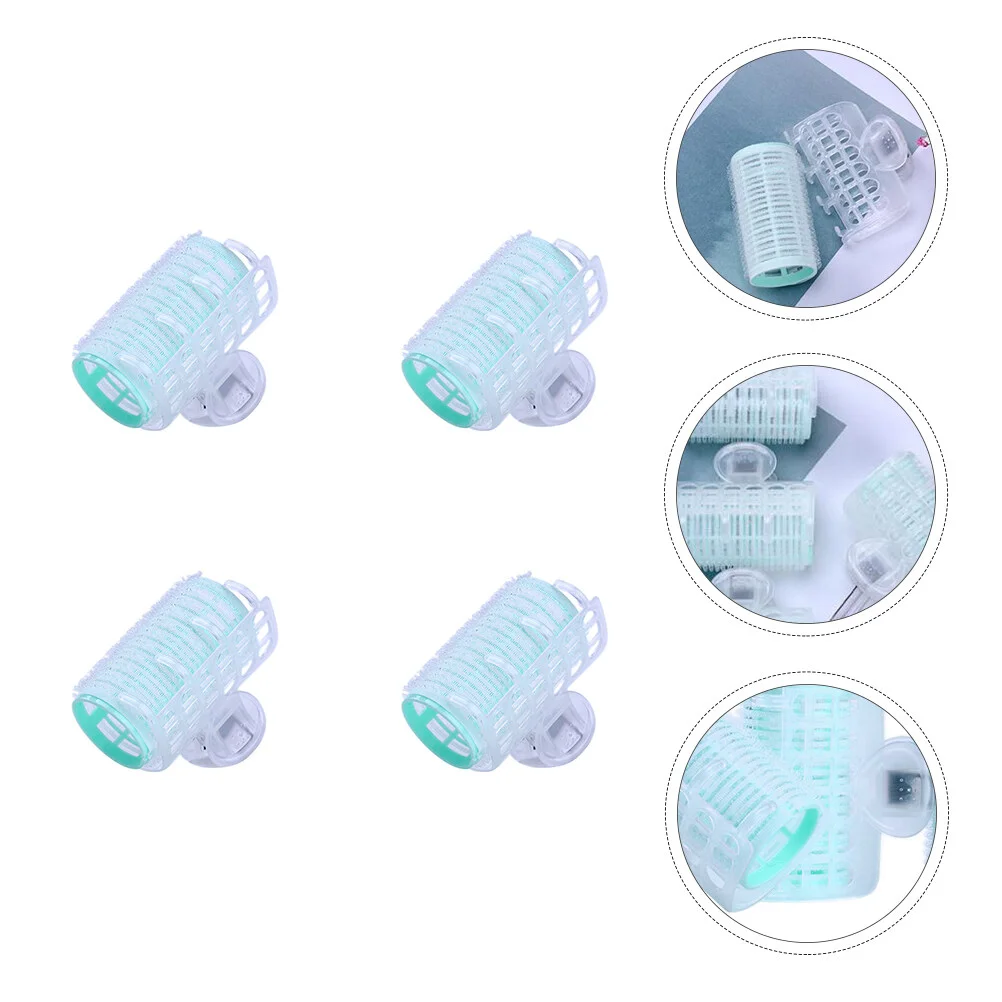

4 Pcs Hair Styling Tools Accessories Salon Dressing Curlers Bangs Plastic Roller Self Grip Curling Rollers