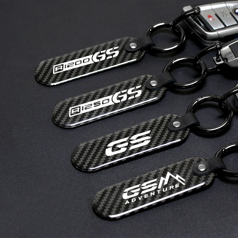 

Motorcycle Key Chain Anti-lost Buckle Holder Key Ring Carbon Fiber Texture For BMW R1200GS LC ADV R 1250GS Adventure GSA