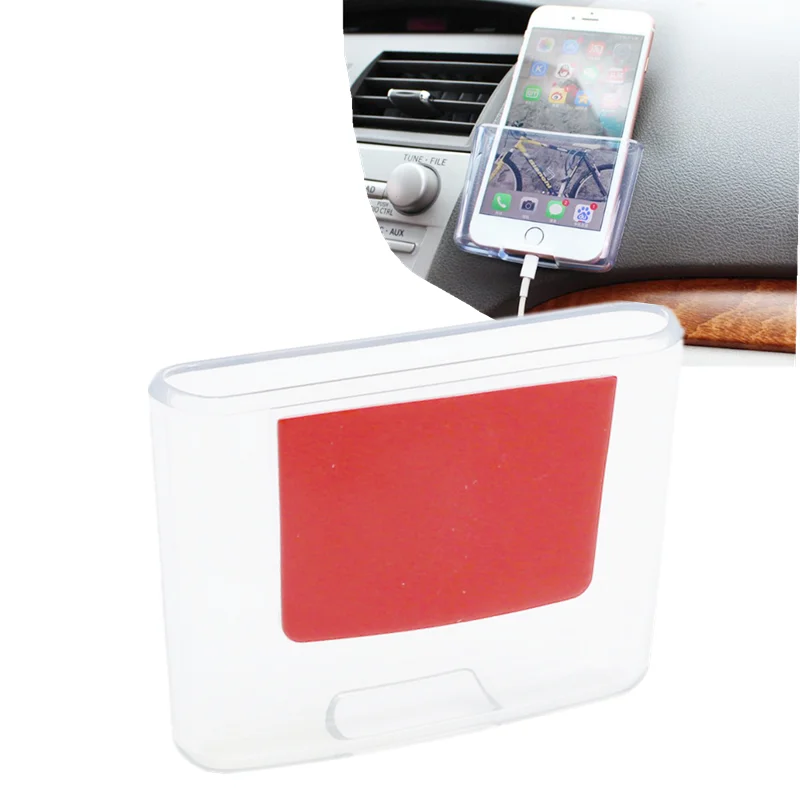 

Car Storage Box For Coin Card Mobile Phone Holder Auto Interior Supplies Sundries Bracket Soft PVC Car Organizer Box Accessories
