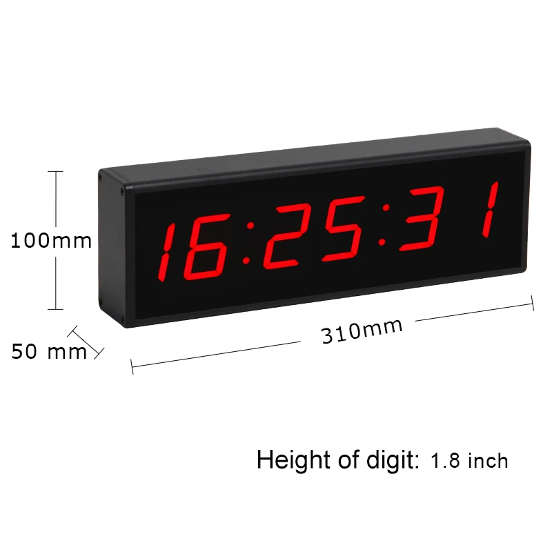 Портативные светодиодные настенные часы с двойным дисплеем электронным