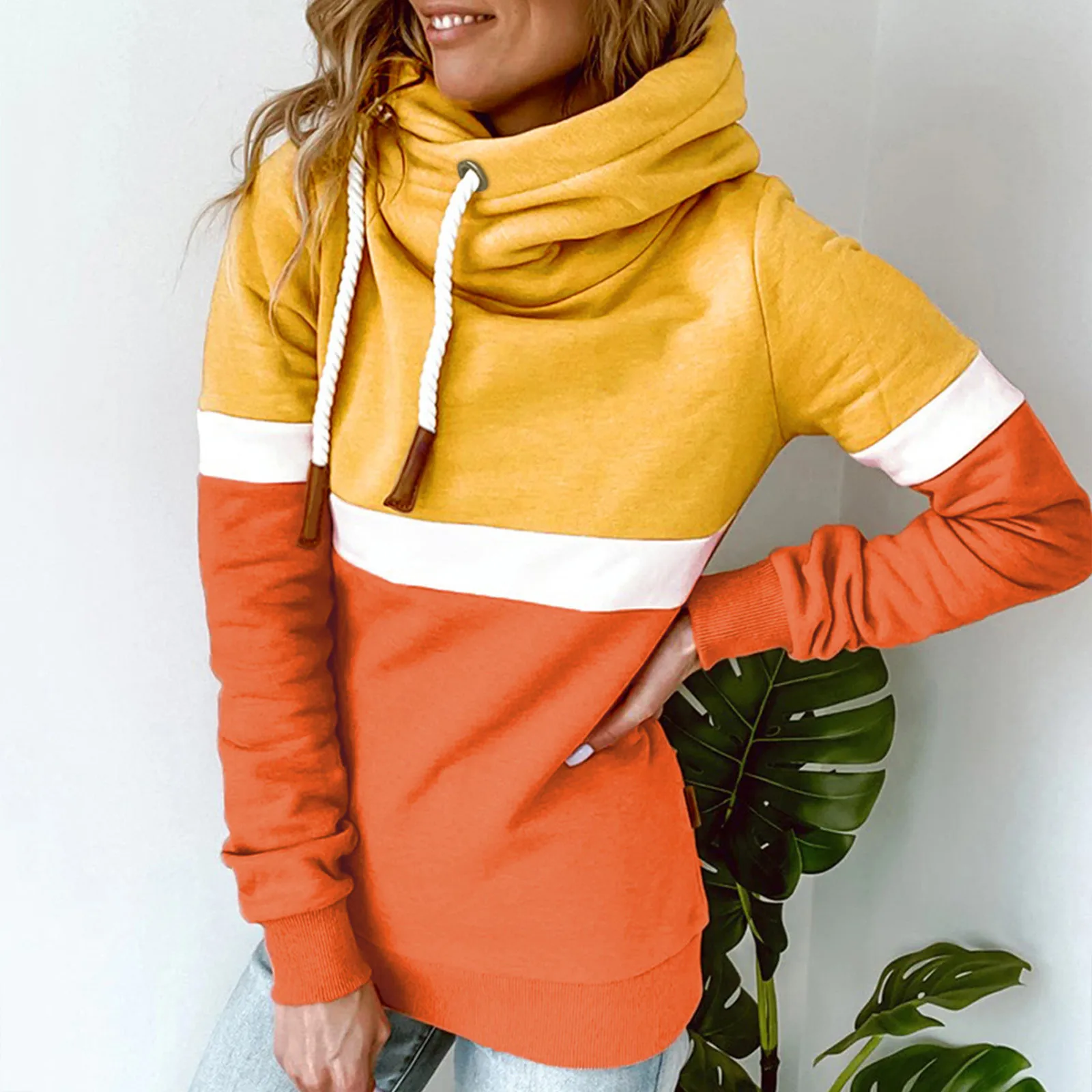 

Женский свитшот с капюшоном, Красный Длинный свитшот