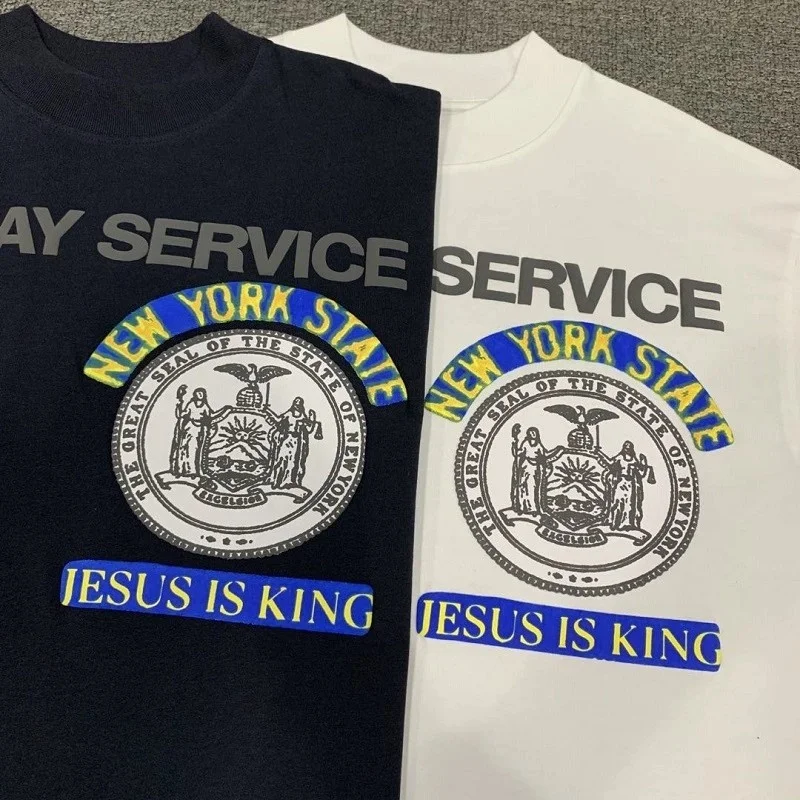 Мужская и Женская свободная футболка Cpfm Kanye с коротким рукавом высоким