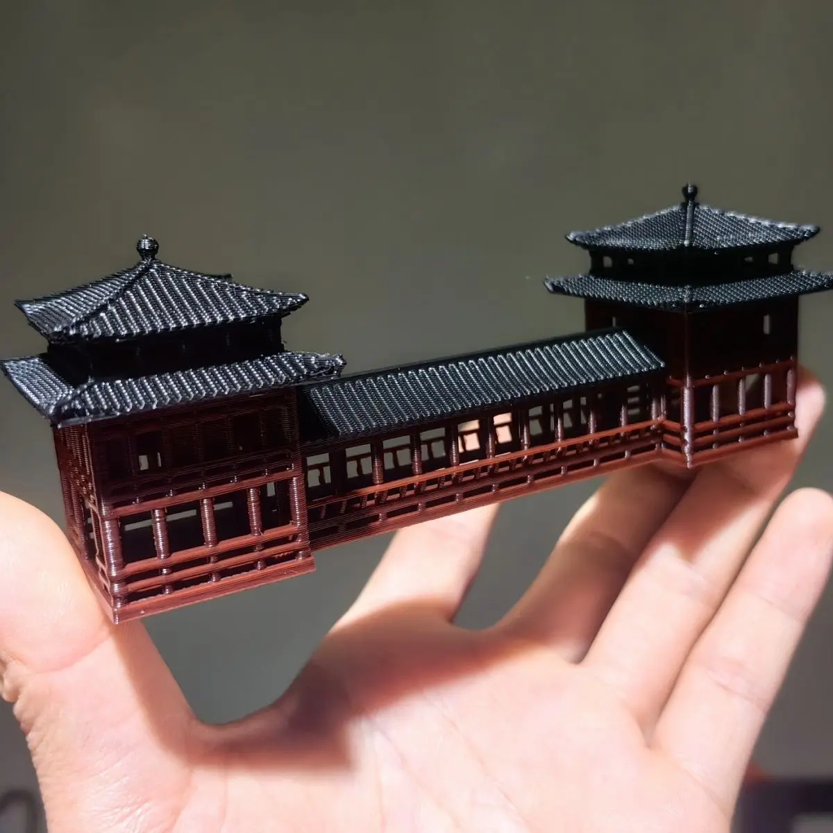 3D печать пластиковые китайские модели древнего здания длинные коридоры мосты микро пейзажи бонсай украшение (art.: 3920c409654db) - 3920c409654db