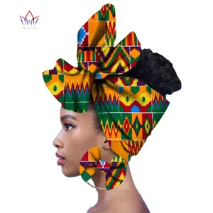 2021 модный Африканский головной шарф и гарантия 2 штуки Женская африканская одежда базин богатый головной убор воск Анкара головной убор SP018