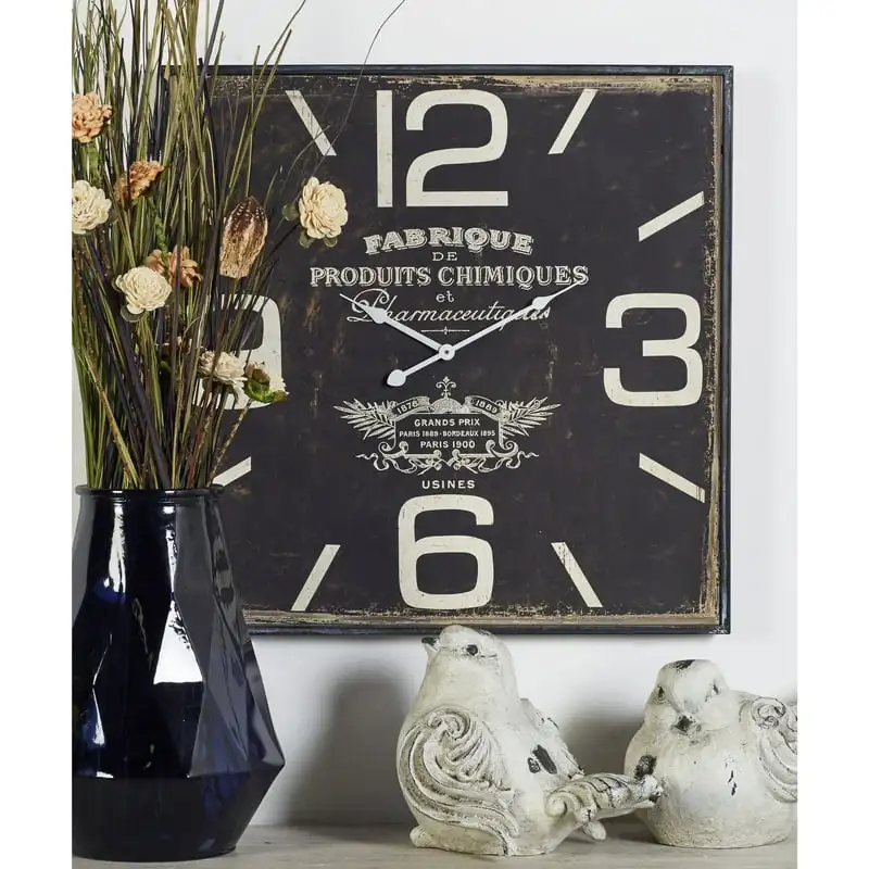 

Black Wood Wall Clock