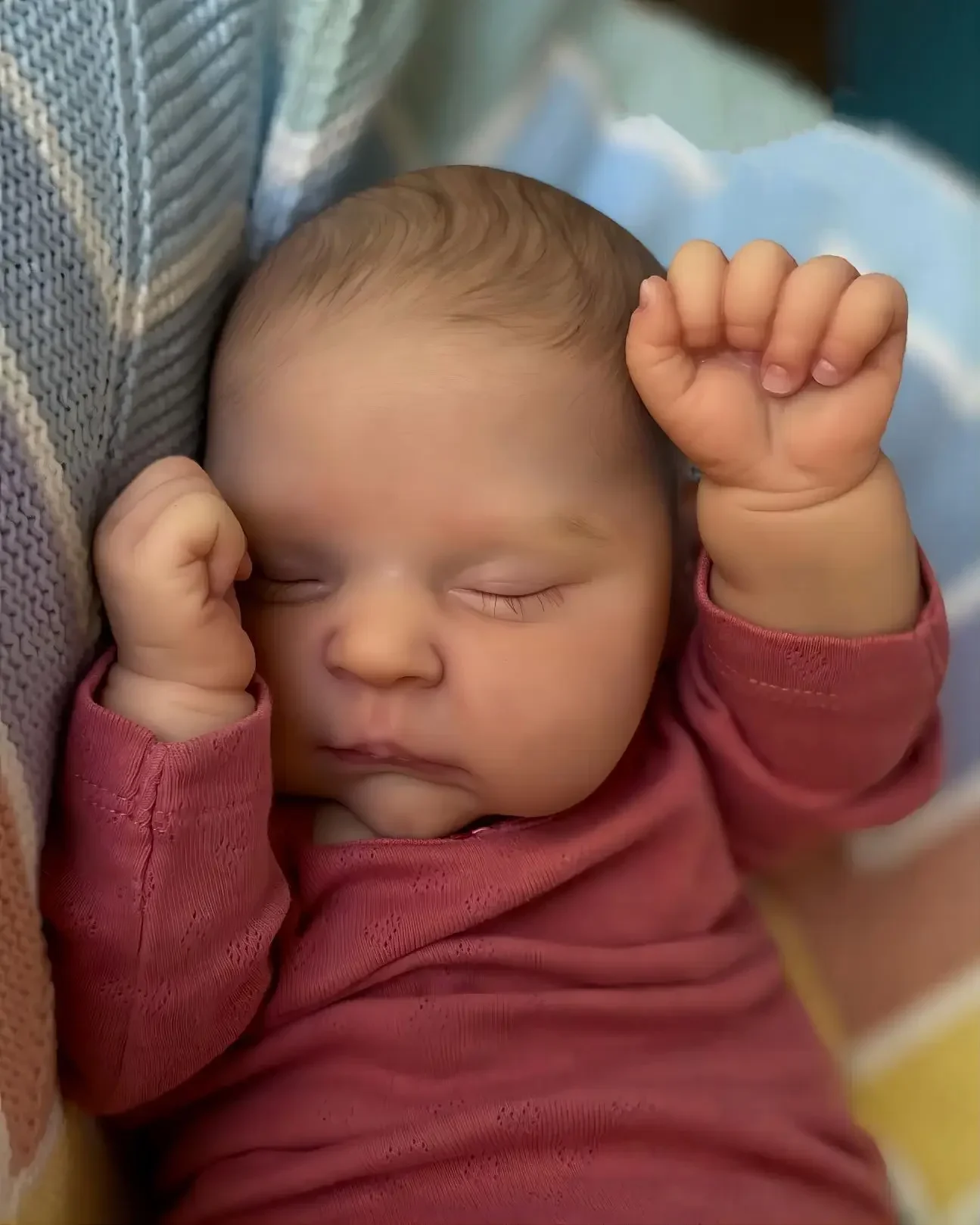 Кукла реборн NPK мягкая 50 см персик с трехмерной кожей многослойная картина ручной