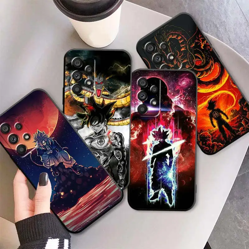 

D-Dragon Ball Z Anime Cute Black Phone Case For Samsung A73 A72 A71 A53 A52 A51 A42 A34 A33 A32 A23 A22 A21 A13 A04 A03 5G