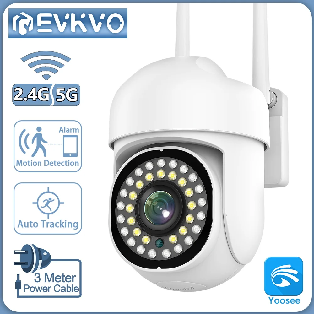 

EVKVO 3MP Wifi IP Camera Outdoor AI Human Detection Audio Security CCTV Full Color Night Vision Surveillance Camera Yoosee
