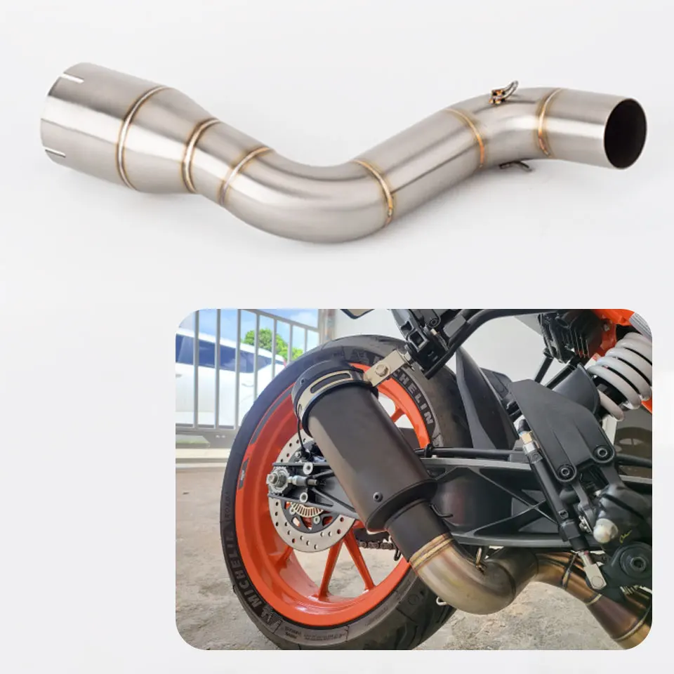 

Motorcycle Duke 200 exhaust RC200 muffler 200 DUKE link pipe DUKE 200 DECAT stainless steel 2021-2022