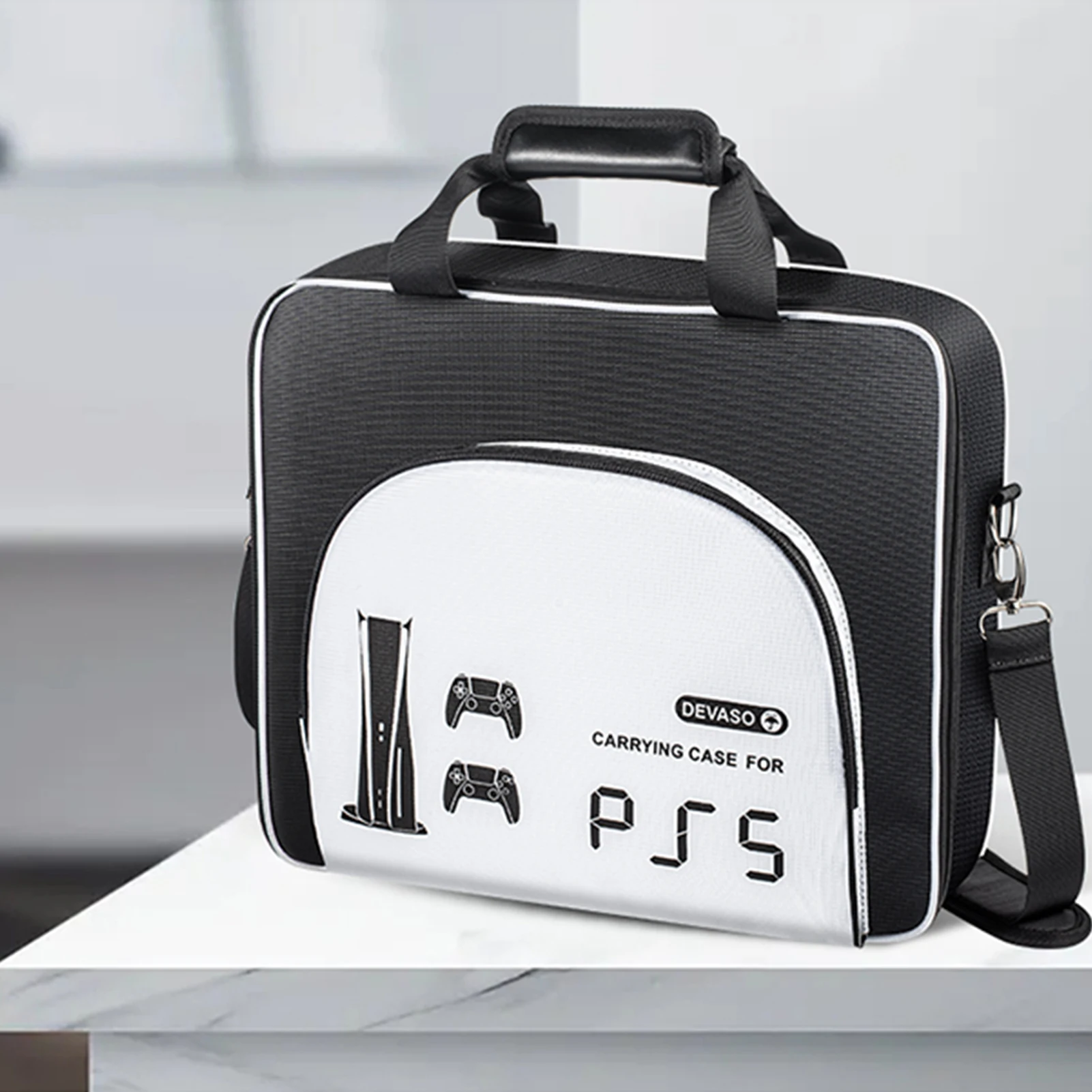 

For PS 5 Storage Bag For PlayStation5 Game Console Protect Shoulder Carry Bag With Tow Handles Large Shockproof Travel Case